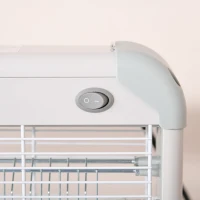 Outsunny Elettroinsetticida da Esterno e Interno con Lampada Antizanzare UV per 60m², Zanzariera Elettrica 20W, Grigio e bianco(m-8)