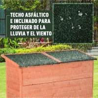 Outsunny Armario de Jardín de Madera 128x49x91 cm Cobertizo para Almacenaje de Herramientas con Techo Asfáltico(m-5)