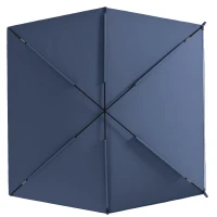 Outsunny Tendalina ad Arco Portatile con Paletti Regolabili, in Poliestere e Acciaio, 290x278x230-260 cm, Blu(m-9)