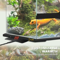 PawHut 40L Vivarium for Lizards, Frogs, Snakes, Turtles, Tortoises w/ Anti-Escape Design, Ventilation(m-7)