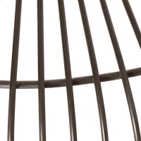 Outsunny Baumbank aus Metall halbrund Gartenbank Parkbank Sitzbank für Ø37cm Baumstämme 135 x 70 x 85 cm(m-9)