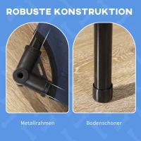 PawHut Hundebett mit Baldachin, Outdoor-Hundebett, klappbar, erhöhter Stand, Blau + Schwarz(m-8)