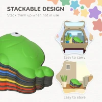 AIYAPLAY 9 Pcs Balance Stepping Stones Kids for Sensory with Non-slip Edge, Stackable Outdoor Indoor Obstacle Course(m-5)