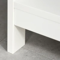 HOMCOM Mesa Consola de Entrada Recibidor con 2 Cajones y 2 Estantes Inferiores Mueble Moderno Base Elevada Antivuelco 100x30,5x80 cm Blanco(m-8)