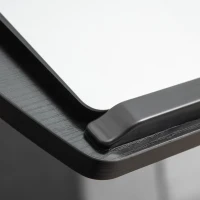 HOMCOM Mobiler Beistelltisch Laptop Ständer mit Rädern Laptoptisch Höhenverstellbar drehbarer Beistelltisch für Büro Wohnzimmer Schwarz 58 x 34 x 72-90 cm(m-9)