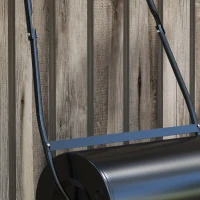 Outsunny Rouleau à gazon jardin en acier avec poignée dim. 57L x 32l x 105H cm lestage max. 46 L noir(m-7)