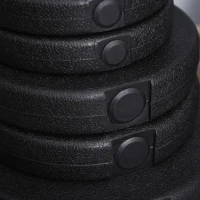 HOMCOM Kurzhantel-Set 40 kg, 2 Metallgriffe, 12 Hantelscheiben, bodenschonend, schwarz(m-8)
