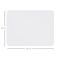 HOMCOM Alfombrilla Protectora para Suelos Alfombrilla para Silla de Oficina para Suelo Enmoquetado 90x120 cm Transparente(m-3)