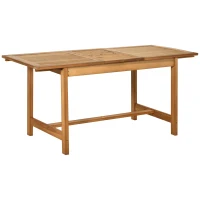 Outsunny Gartentisch Loungetisch Lounge-Tisch, klappbar, wetterbeständig, 160 cm x 70 cm x 72 cm, Natur(m-1)