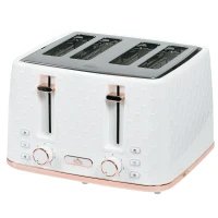 HOMCOM Four-Slice Honeycomb Toaster - White(m-11)