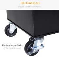 DURHAND Werkstattwagen Werkzeugschrank Werkzeugkasten mit 5 Schubladen 360°-Rollen Metall 60 x 28 x 104,5 cm(m-8)