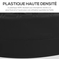 Outsunny support de parasol base de parasol support de parasol en plastique pour mât Ø 38 et 48 mm - Ø51 x 36H cm noir(m-6)