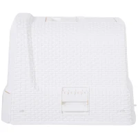 PawHut Katzentoilette mit ausziehbarer Schale, Katzenklo mit Schaufel, Tragbar, PP, Weiß, 54 x 42 x 41 cm(m-7)