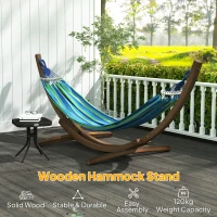 Outsunny 3.25m Wooden Hammock Stand Universal Fit Garden Picnic Camp Accessories, Brown(m-4)