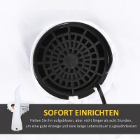 Outsunny Halloweendeko, Geisterkürbis mit Flammen, aufblasbar, LEDs, Innen & Außen, 140x46x240 cm(m-6)