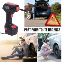 Homcom Compresseur d'Air Électrique sans Fil 12 V Noir 24 x 16 x 8 cm(m-4)