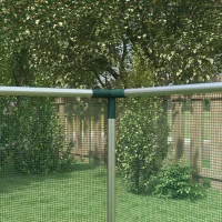 Outsunny Jaula de Cultivo con Soportes de Acero Puerta con Cremallera para Proteger las Plantas en Patio 120x120x110 cm Verde(m-9)