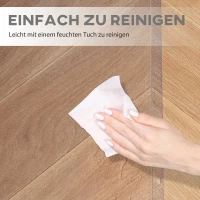 HOMCOM Bodenschutzmatte, rutschfest, 1,5mm dick, 90x120cm, Transparent(m-4)