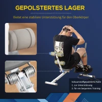 HOMCOM 2-in-1 Trainingsgerät für Sit-ups, mit LCD-Monitor, Fitness-Gerät für Zuhause, Stahl, Kunstleder(m-5)