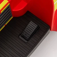 AIYAPLAY Ride On Fire Truck, 12V Kids Electric Car with Siren, Flashing Lights, Firefighting Tools, Music, Horn, Slow Start, Red(m-9)