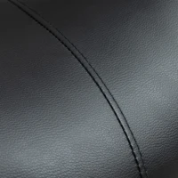 HOMCOM Cosmetic Stool 360° Rotate Height Adjustable Salon Massage Spa Chair Hydraulic Rolling Faux Leather Saddle Stool Mobility, Black(m-9)