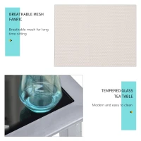 Outsunny 3 Pieces Lounge Chair Set Metal Frame Garden Outdoor Recliner Sunbathing Chair with Table, Cream(m-6)