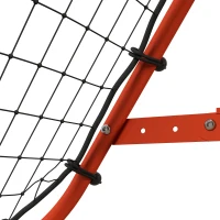 HOMCOM Adjustable Rebounder Net Kickback Target Goal for Teens Adults Training, Red(m-9)