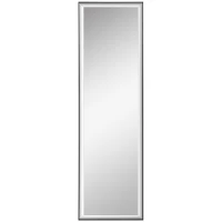HOMCOM Full Length Mirror, 120x35cm Wall Mirror, Rectangle Dressing Mirror, Long Mirror for Bedroom, Living Room, Black(m-11)