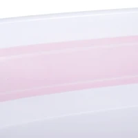 HOMCOM Vaschetta per Bagnetto per Neonati Ergonomico Pieghevole Piedini Anti-Scivolo Standard EN71-1, EN71-2, EN71-3 Rosa Età Adatta: 0-3anni 80x48x21cm(m-8)