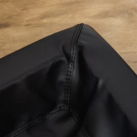 PawHut Colchón para Mascotas Tapizado en Cuero PU Acolchado de Espuma y Lavable con Cremallera 58x49x14,5 cm Negro(m-8)