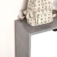 HOMCOM Mobile Portascarpe, Scarpiera Salvaspazio Bassa a 2 Ante per 8 Paia di Scarpe, Arredamento Moderno, Grigio e Bianco, 62.5x26x81cm(m-8)