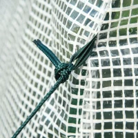 Outsunny Serra da Giardino con Copertura in PE anti UV e Porta Avvolgibile, 214x118x212 cm Bianca(m-8)