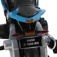 BMW BMW S1000 RR moto électrique pour enfants 2 moteurs 6 V 2,5-5 Km/h phare klaxon béquille roulettes amovibles bleu(m-8)
