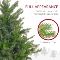 HOMCOM 5ft Bare Artificial Christmas Tree, with 1309 Tips - Green(m-5)
