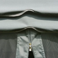 Outsunny Gartenpavillon Pavillon Gartenzelt Festzelt Partyzelt mit 4 x Seitenwand wetterfest Aluminium Polyester Grau 3 x 3 x 2,7 m(m-9)