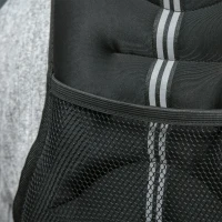 HOMCOM Giubbotto Zavorrato 5kg Traspirante con Tasca Portaoggetti e Spallacci, in tessuto Oxford, 40x35 cm, Nero(m-8)