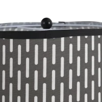 HOMCOM Table de Nuit lampadaire Table d'appoint lampadaire Design Contemporain Prises USB intégrés Noir(m-6)