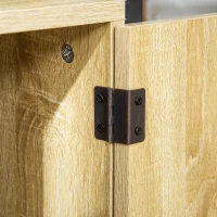 PawHut Katzenschrank für Katzentoilette Katzenklo Beistelltisch Katzenhaus Katzenkommode Schrank Natur 82,3 x 51 x 54 cm(m-8)