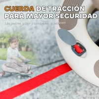 AIYAPLAY Correpasillos Wiggle con Cuerda de Tracción para Padres Música Luz y Espacio de Almacenamiento 69x31x69 cm Caqui(m-6)