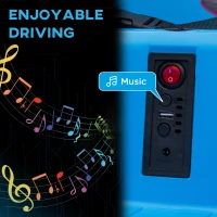 AIYAPLAY Angry Bird Licensed Waltzer Car, 12V Kids Bumper Car w/ Joysticks, Remote, Music LED Lights, Blue(m-7)