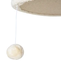 PawHut Arbre à Chat Poteau à griffer Hauteur réglable dim. 45L x 45I x 240-260H cm 2 niches 2 plateformes beige(m-6)