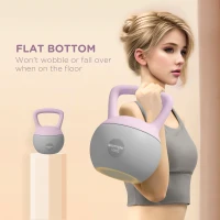 SPORTNOW 10KG Soft Kettlebell, Kettlebell with Non-Slip Handle for Home Gym, Weight Lifting, Strength Training, Purple/Grey(m-6)