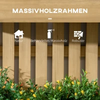 Outsunny Blumenkasten-Set, Wandmontage, frei versetzbar, Massivholz, 60 x 16 x 80 cm(m-8)