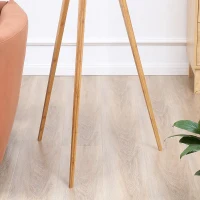 HOMCOM Lampadaire trépied pieds en bois et abat-jour aspect lin 40 W dim. 59L x 59l x 152H cm(m-7)