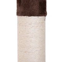 PawHut Arbre chat du sol au plafond poteau à griffer L40 x l 34 x H 230-260 cm 5 niveaux d'activités marron(m-9)
