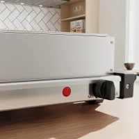 HOMCOM 4.5L Stainless Steel Electric Buffet Server, with 3x Trays and Lids(m-9)