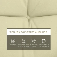 Outsunny Ensemble de 4 coussins d'extérieur pour balancelle de jardin, 1 coussin d'assise coussins de dossier et 2 oreillers(m-4)