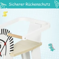 HOMCOM Kinder Schaukelpferd aus Holz Schaukeltier Schaukelspielzeug Pferd Kinderschaukel mit Haltegriffe für 1-3 Jahre Weiß  68 x 26,5 x 48 cm(m-7)