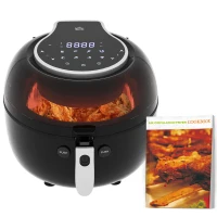 HOMCOM 7L Family Size Digital Air Fryer Oven with Air Fry, Roast, Broil, Bake, Dehydrate, 8 Presets, Rapid Air Circulation, Timer, Preheat, Non-stick Basket, Inner Light for Oil Free & Low Fat, 1500W(m-1)