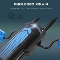 HOMCOM Kids Pedal Go Kart, with Adjustable Seat, Inflatable Tyres - Blue(m-7)